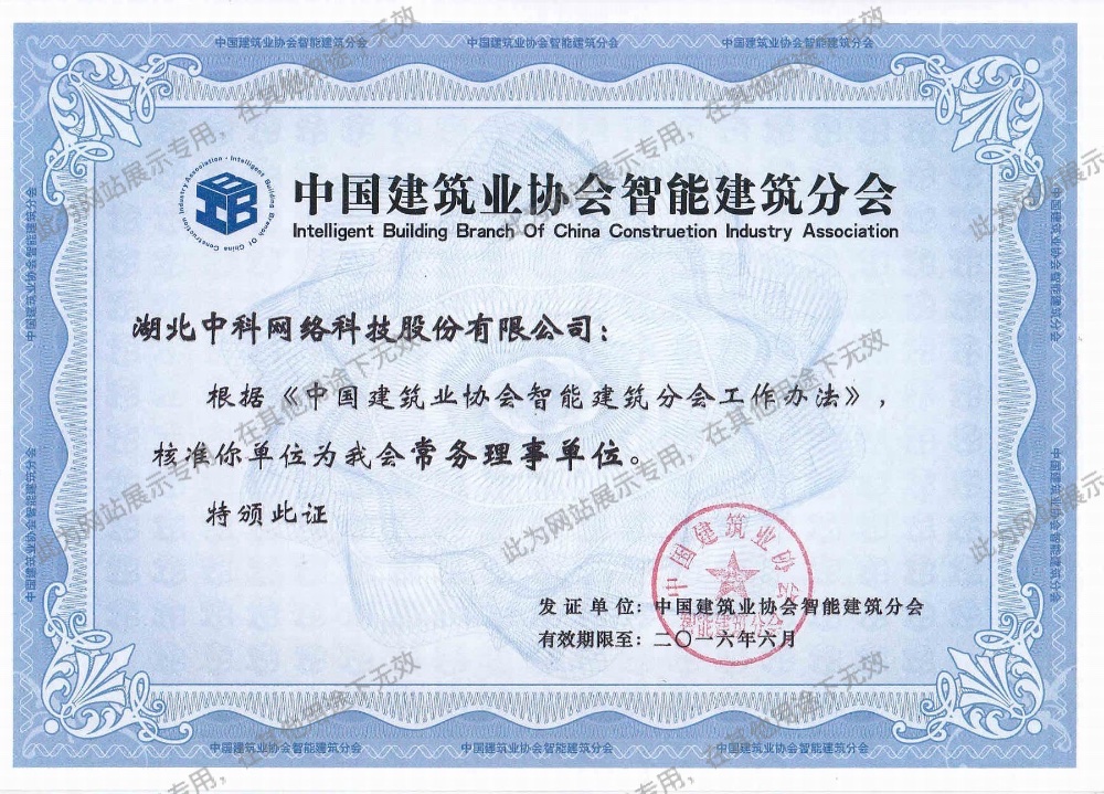 中國建筑協(xié)會智能建筑分會常務(wù)理事單位